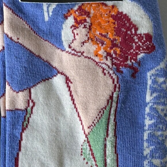 Socksmith Women Graphic Cotton Crew Socks Absinthe Girl One Size Fits Most New - Picture 3 of 6